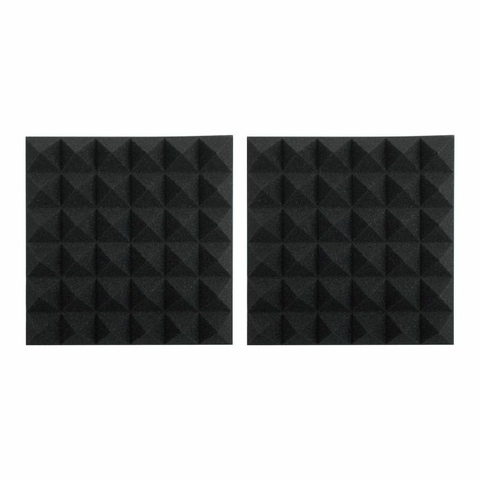 GATOR - Gator 12x12" Thick Acoustic Foam Pyramid Panels (charcoal, pack of 2)