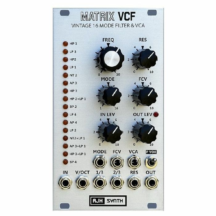 AJH SYNTH - AJH Synth Matrix VCF Vintage 16 Mode Filter & VCA Module (silver)