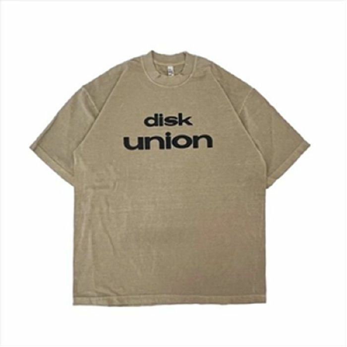 DISK UNION - Disk Union Original Tee Garment Dyed (medium, mushroom)