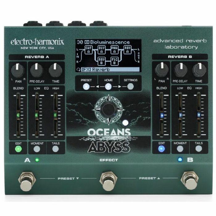 ELECTRO HARMONIX - Electro-Harmonix Oceans Abyss Digital Advanced Reverb Laboratory