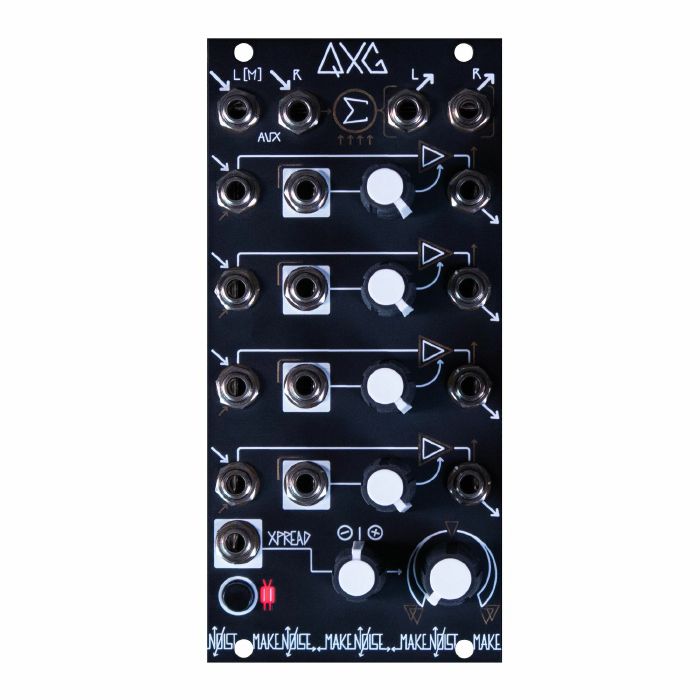 Make Noise QXG 4-Channel Stereo Low Pass Gate & Mixer Module at