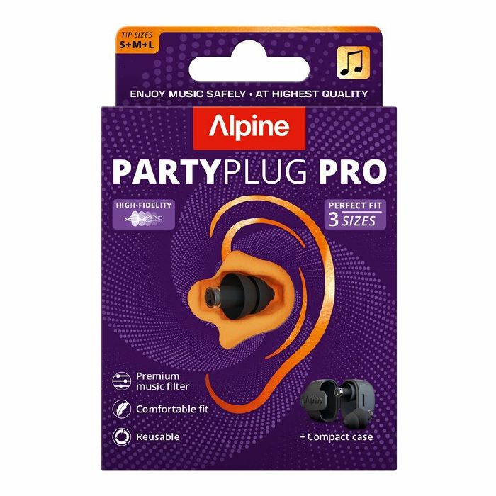 Alpine PartyPlug Pro Hearing Protection Earplugs (black)