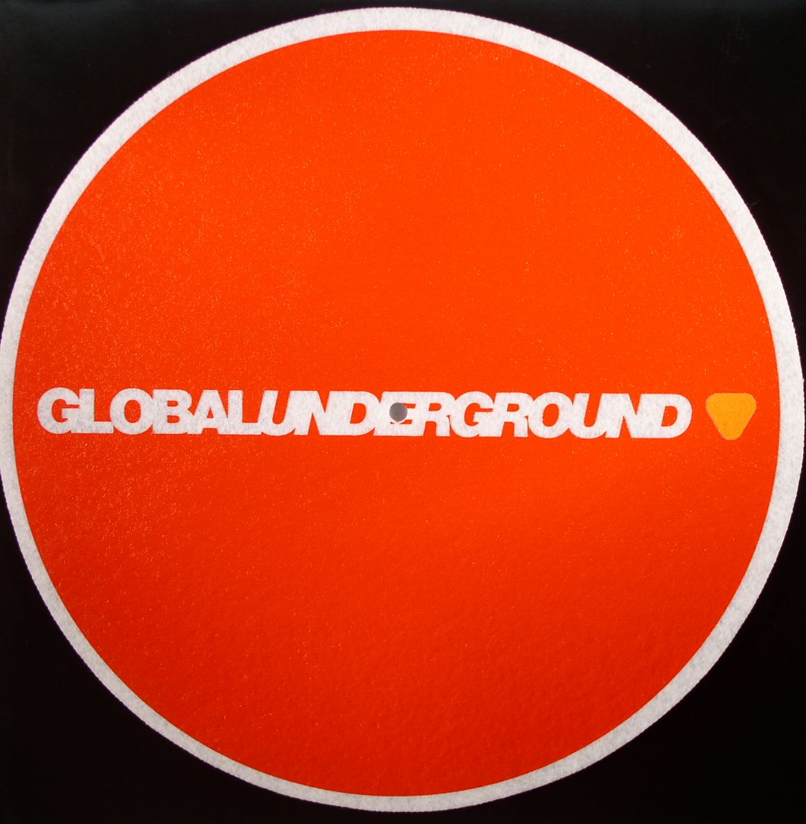 Slipmats (red slipmats with white logo) at Juno Records.