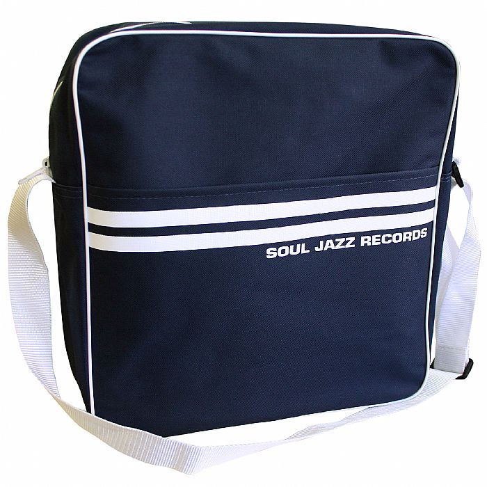 Navy Blue Record Bag (bag with white Soul Jazz logo &amp; shoulder strap
