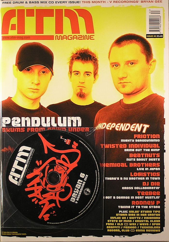 ATM - ATM Issue 63 (inc. Pendulum, Friction, Twisted Individual, Beatnuts, Chemical Brothers + CD mixed by Bryan Gee)