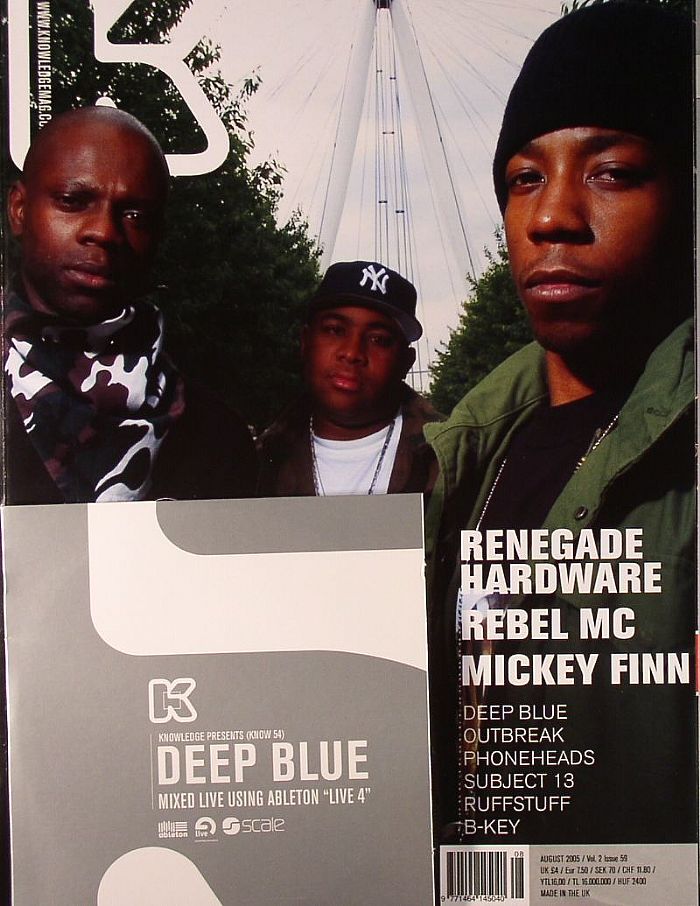 KNOWLEDGE MAGAZINE - Knowledge Magazine August Issue (incl. Renegade Hardware, Rebel MC, Mickey Finn, Deep Blue, Outbreak, Phoneheads, Subject 13, Ruffstuff, B-Key & CD mixed by Deep Blue)