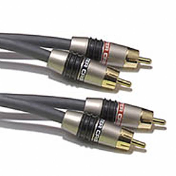 PHONO (RCA) STEREO AUDIO CABLE - Monster Standard Interlink 300 MKII Phono (RCA) Stereo Audio Interconnect Cable (1 metre) (dual solid-core centre conductors, 6-cut turbine 24k gold-plated contacts)