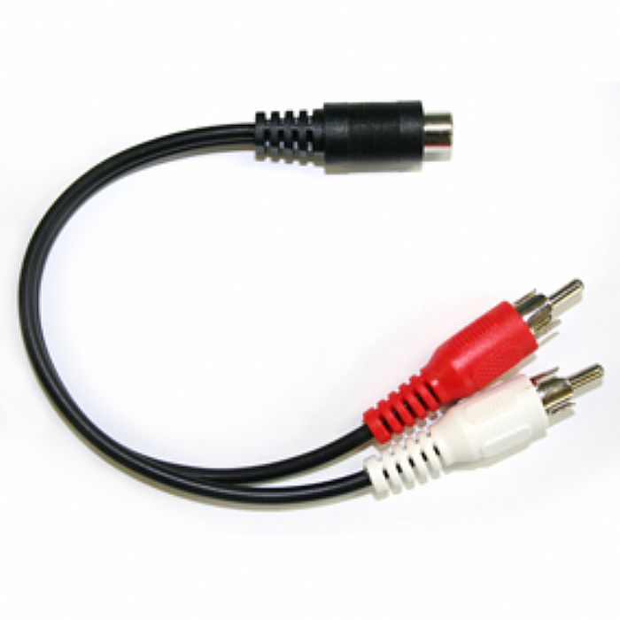 PHONO (RCA) Y-ADAPTER CABLE - Steren Phono (RCA) Y-Adapter Cable (pair of male phono (RCA) to female phono (RCA) plug) (black)