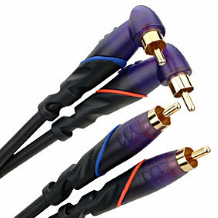 Monster DJ Cable 1 Metre Angled RCA phono To Standard RCA phono