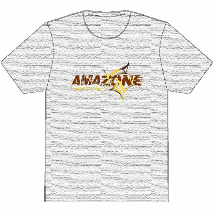 AMAZONE - Amazone Records T-Shirt (grey with brown & yellow logo)
