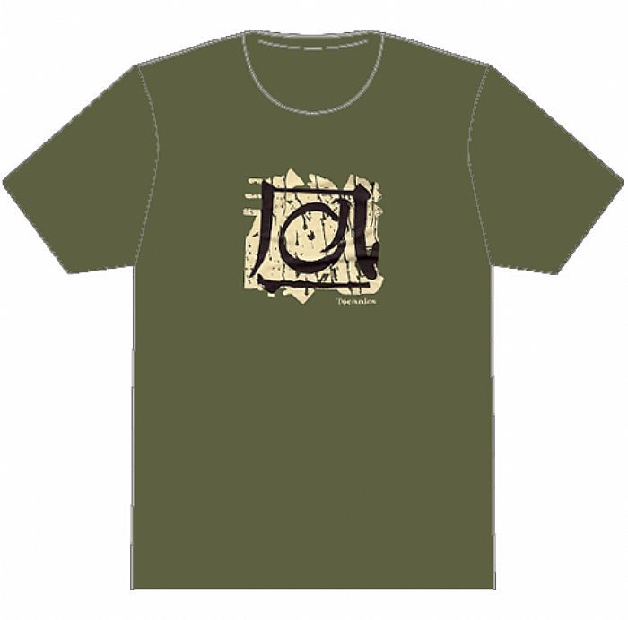 DMC - Japanese Turntable T-Shirt (olive with cream design)