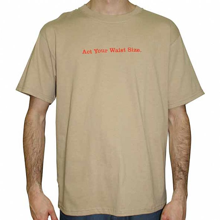 COUNT BASS D - Act Your Waist Size T-Shirt (tan with red logo)