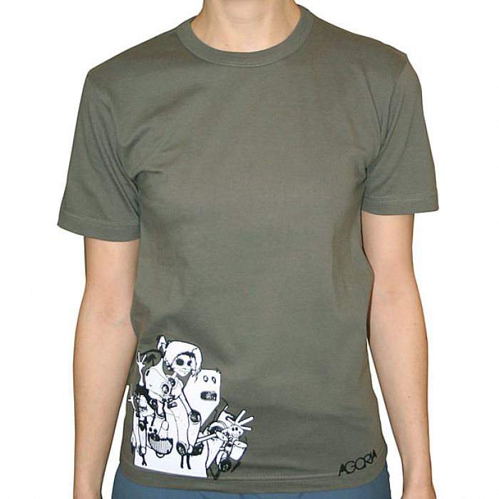 AGORIA - Agoria Men T-Shirt (olive with white & grey logo)