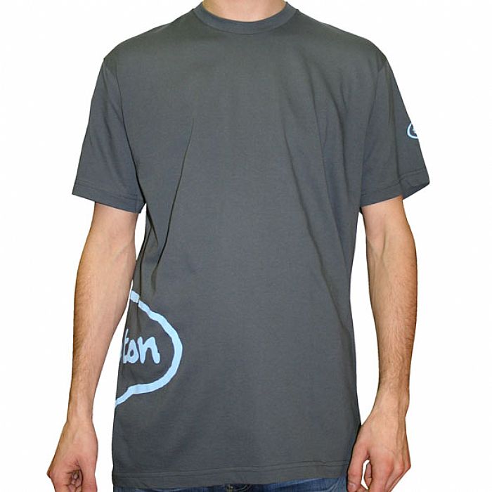 TRENTON - Trenton T-Shirt (asphalt grey with blue logo)