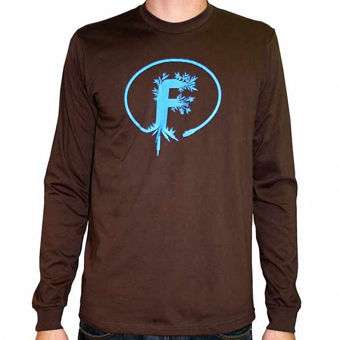 F COMMUNICATIONS - F Communications Jack Long Sleeve T-Shirt (chocolate brown with blue logo)