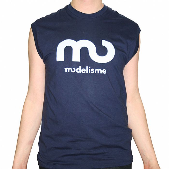 MODELISME - Modelisme Records Sleeveless T-Shirt (navy with light blue logo)