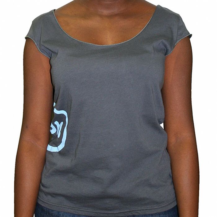 TRENTON - Trenton Sleeveless T-Shirt (asphalt grey with blue logo)