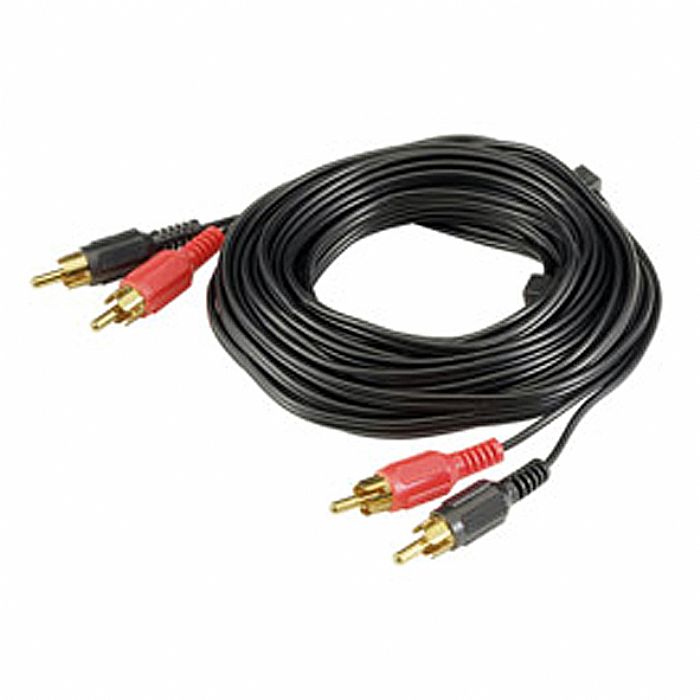 PHILIPS - Philips Phono (RCA) Shielded Audio Cables (7.62m) (connects stereo components with dual RCA (phono) jacks)