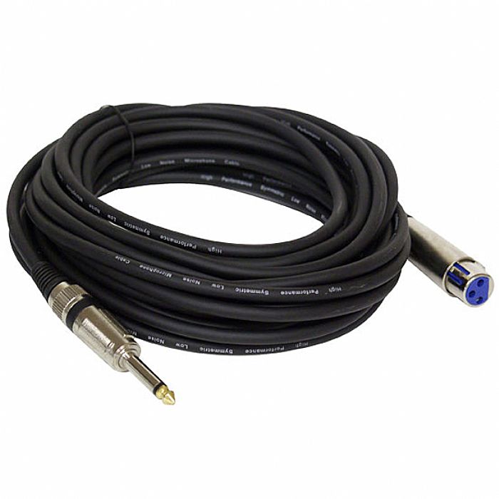 MICROPHONE CABLE - Pyle Pro Microphone Cable (1/4 inch male jack to female XLR) (15 feet/4.5 metres)