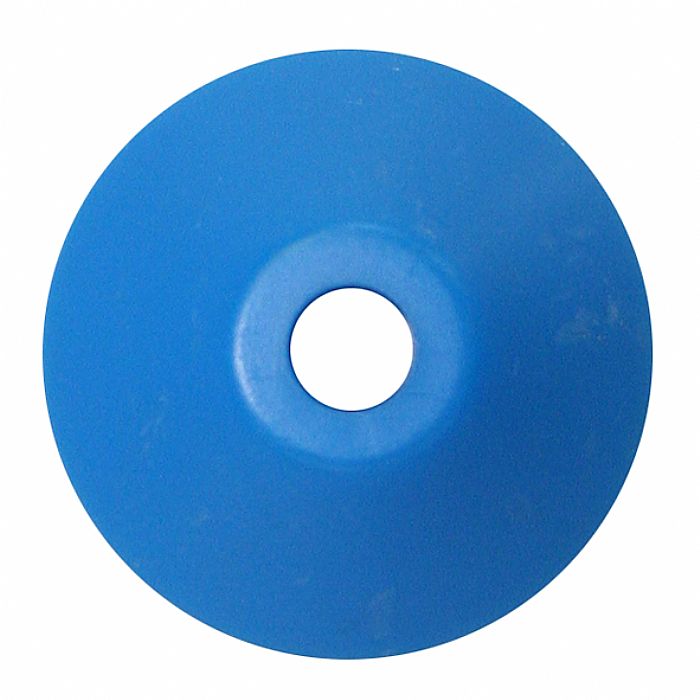 SPINDLE ADAPTER CENTER - Spindle Adapter Center For Playing 45 RPM Records (blue plastic, cone-shaped)