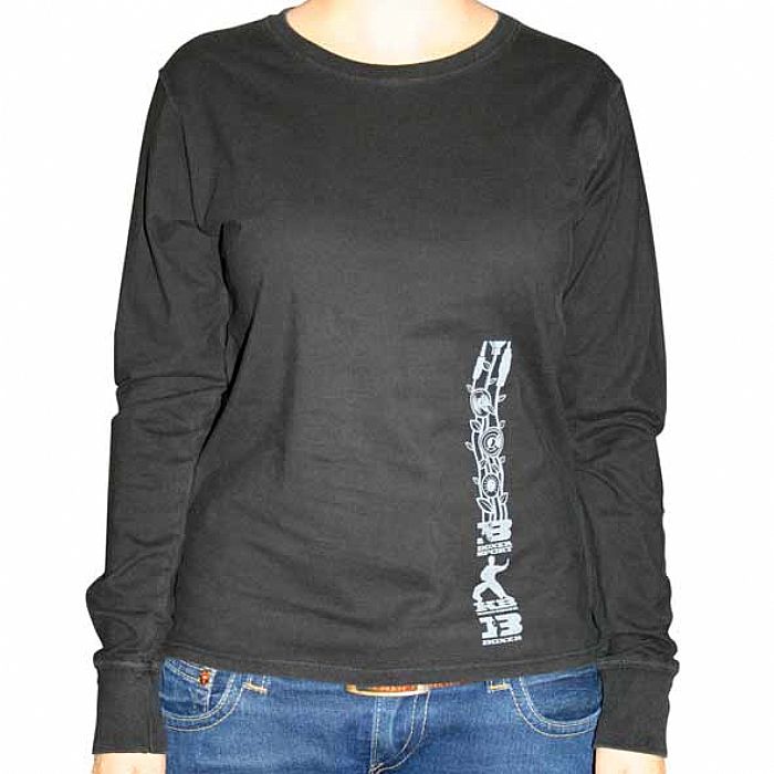 BOXER SPORT - Boxer Sport Girls Long Sleeve T-Shirt (black with grey logo)
