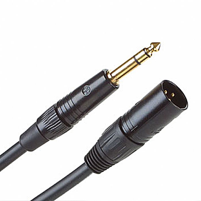 1/4 INCH STEREO TRS JACK TO XLR MALE CABLE - Monster Studiolink Audio Interconnect Cable (2 metres) (1/4 inch stereo TRS jack to XLR male balanced, gold plated connectors)