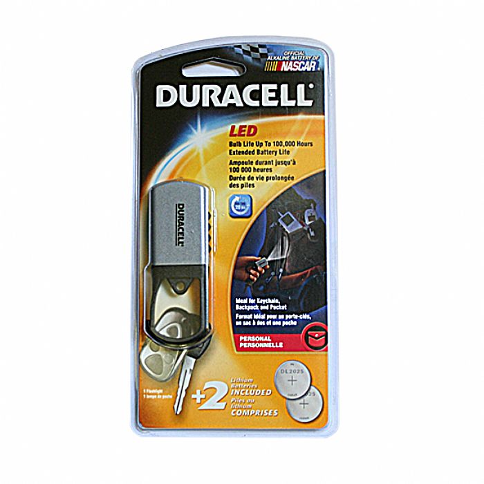 DURACELL - Duracell LED Flashlight (includes 2 lithium batteries) (silver)