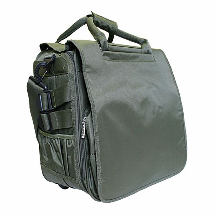 PLANET 21 - Planet 21 Trolley Bag (olive) (holds 60 records, detactable shoulder straps, 3 inside pockets & exterior storage)