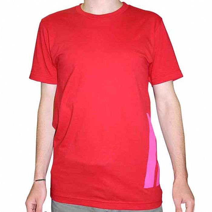 DEFRAG SOUND PROCESSING - Defrag Stripes T-Shirt (red with pink logo)