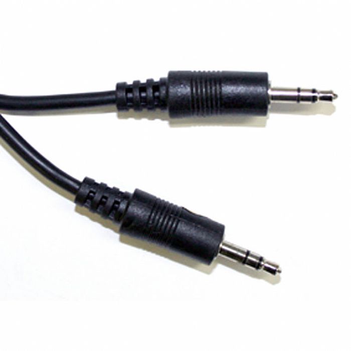 3.5MM (MINI JACK) STEREO AUDIO CABLE - 3.5 mm (mini jack) Stereo Audio Cable (7.5 metres) (male to male stereo 3.5mm (mini-jack) cable) (black)
