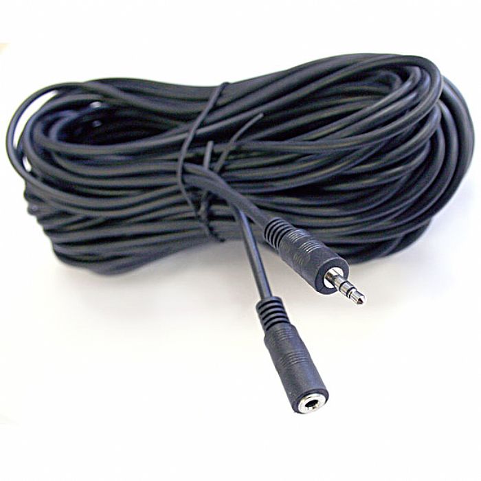 3.5MM (MINI JACK) STEREO AUDIO EXTENSION CABLE - 3.5mm (mini jack) Stereo Audio Extension Cable (22 metres) (male to female 3.5mm (mini-jack) stereo cable) (black)