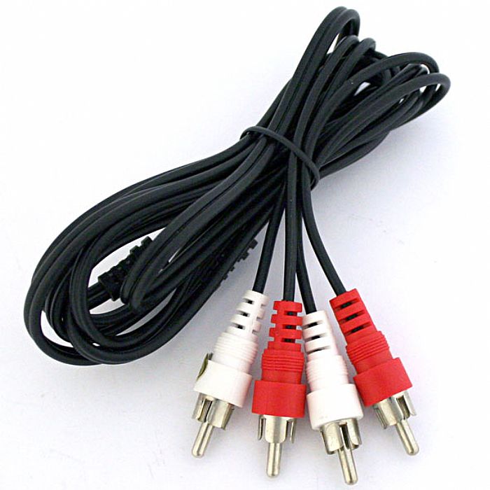 PHONO (RCA) STEREO AUDIO CABLE - Phono (RCA) Stereo Audio Cable (1.8 metres) (male to male stereo phono (RCA) cable) (black)