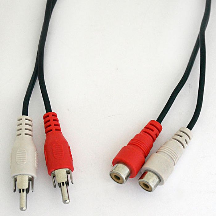 Phono (RCA) Stereo Audio Extension Cable (1 metre) (male to female