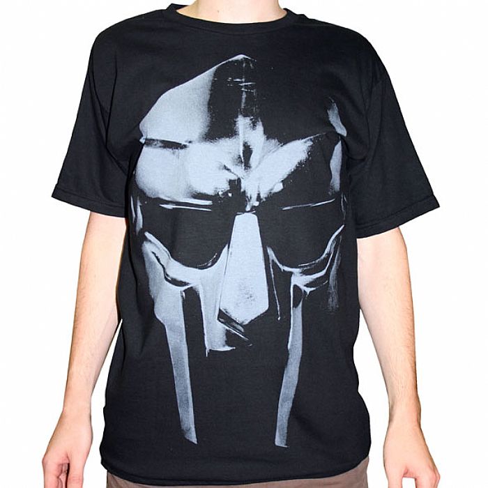 MF Doom T-Shirt (black with silver design) at Juno Records.