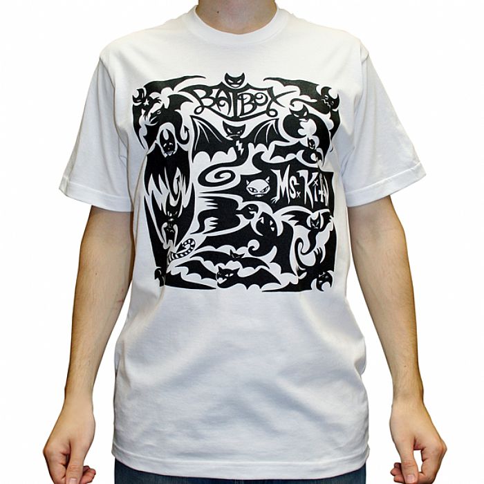 MISS KITTIN - Batbox T-Shirt (white with black logo)