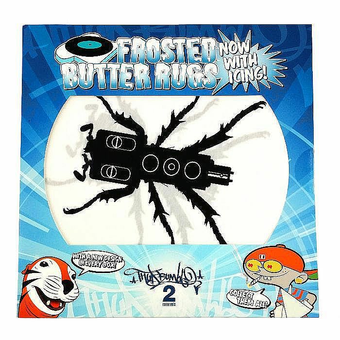 DJ Q BERT - DJ Q-Bert Limited Edition Frosted Butter Rugs: Now With Icing! Slipmats (pair, black/white, design 1)