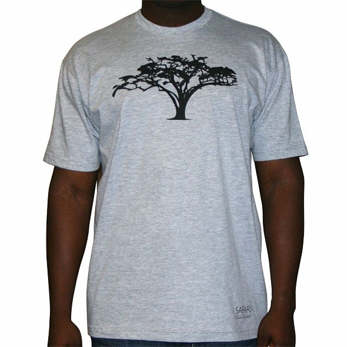 Safari Baobab T shirt (grey with black logo) at Juno Records.