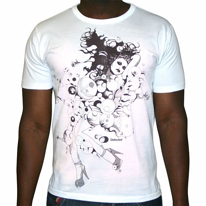 DEFECTED - Defected Eivissa 2008 T-Shirt (white & pink t-shirt with burgandy design)