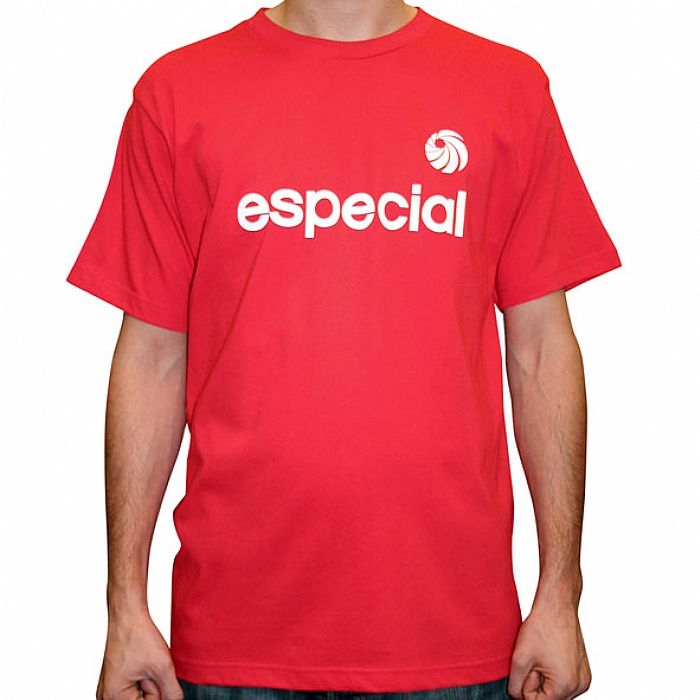 ESPECIAL - Especial Records 10th Anniversary T-Shirt (red with white foam front & back print)
