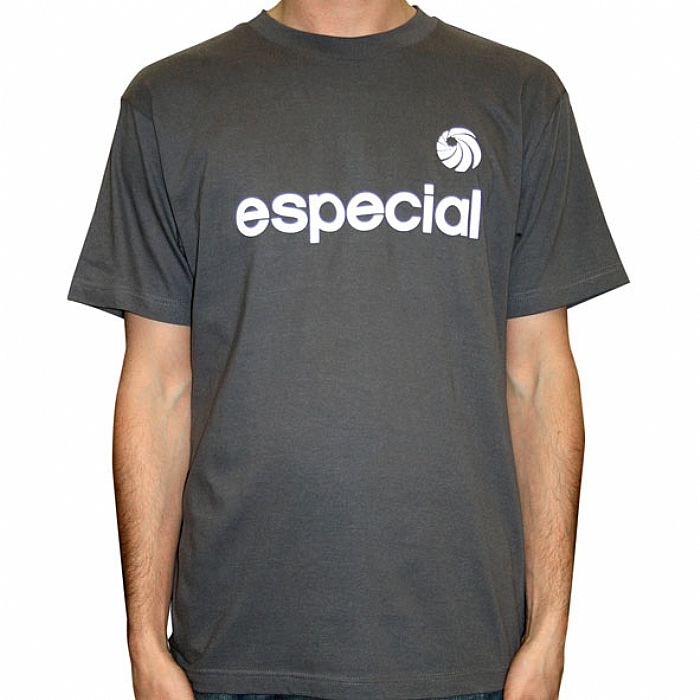 ESPECIAL - Especial Records 10th Anniversary T-Shirt (charcoal grey with white foam front & back print)