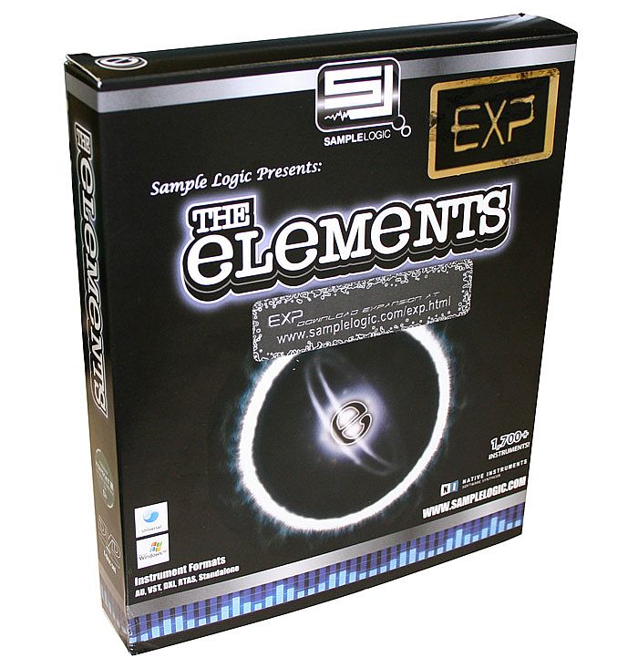SAMPLE LOGIC - The Elements EXP (virtual instrument plug-in containing 14GB of hits, loops & multisamples, over 2000 instruments, VST, DXi, RTAS, AU & standalone for PC/Mac powered by Native Instruments Kontakt)