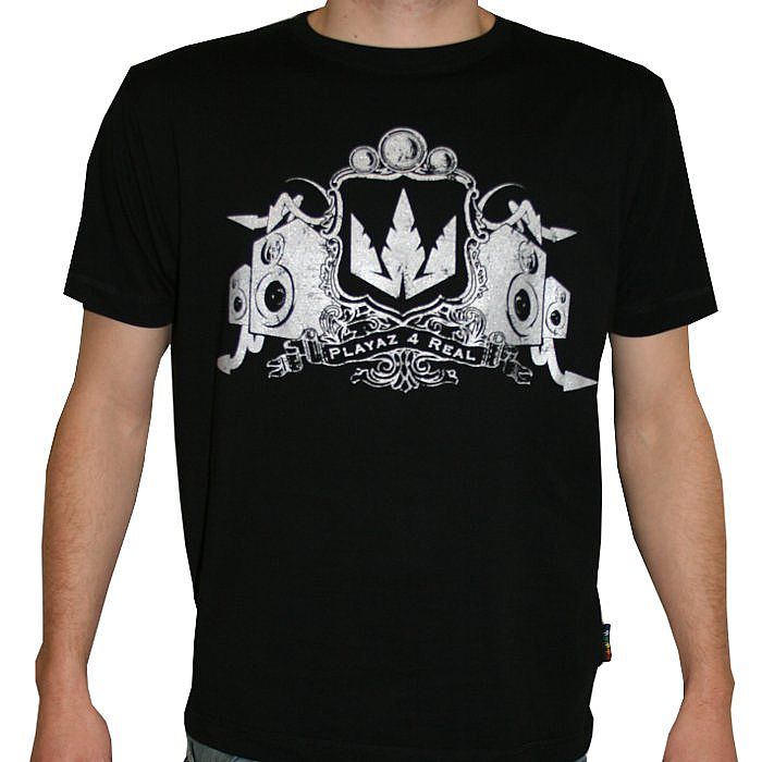 PLAYAZ - Playaz Speaker T-shirt (black with silver print)