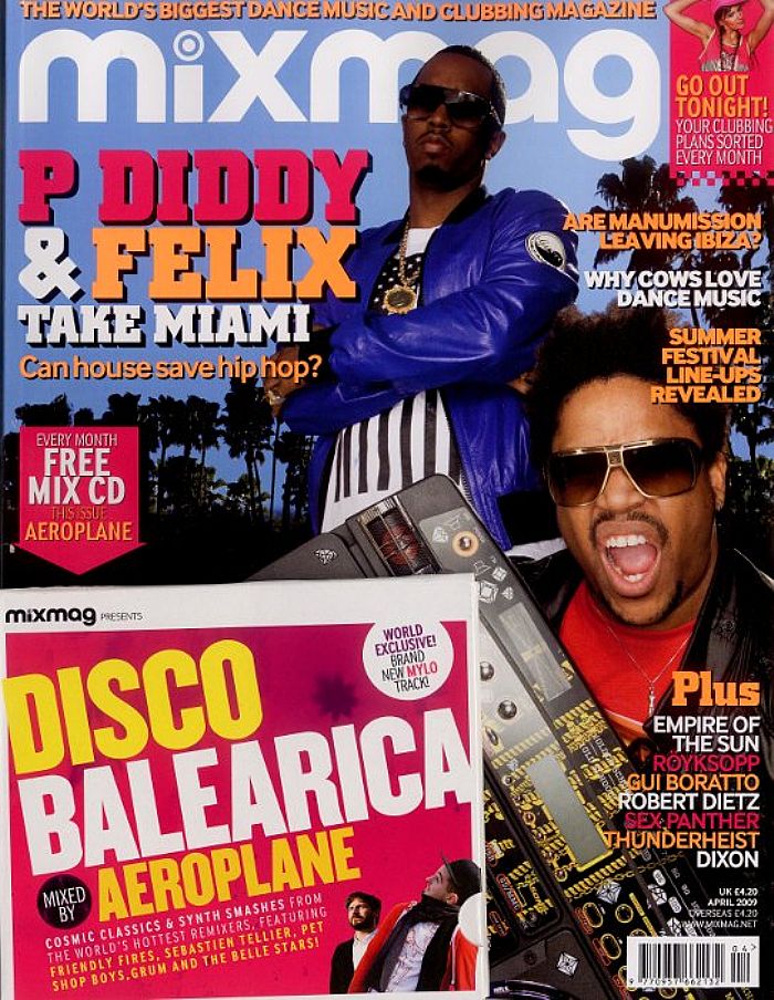 MIXMAG - Mixmag Magazine: Issue 215 - April 2009 (feat P Diddy, Felix, New Clubs, Empire Of The Sun, Royksopp, Gui Boratto, Robert Diaz, Sex Panther, Thunderheist, Dixon, music & album reviews, mixed CD + more!)