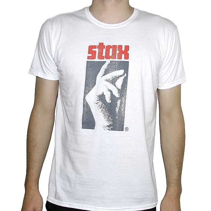 STAX - Stax T-shirt (white with red & grey design)