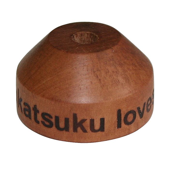 MUKATSUKU - Mukatsuku Loves Vinyl! Bespoke Hand Crafted Branded 45RPM Pear Wood Spindle Adapter For Record Deck