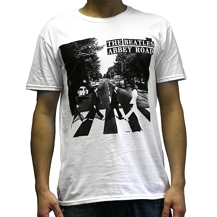 BEATLES, The - Abbey Road T-shirt (white with black design)