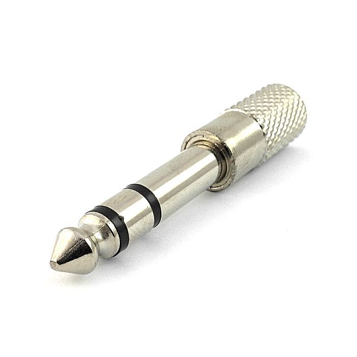 QTX - QTX 6.3mm Stereo Jack Plug To 3.5mm Stereo Jack Socket Adaptor (silver)