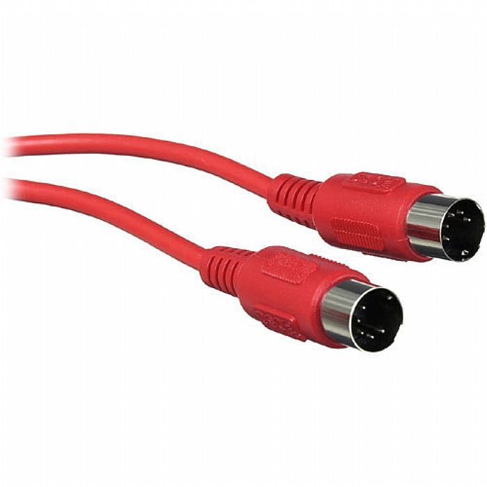 HOSA - Hosa MID-303 5-Pin DIN To 5-Pin DIN MIDI Cable (red, 3 ft)
