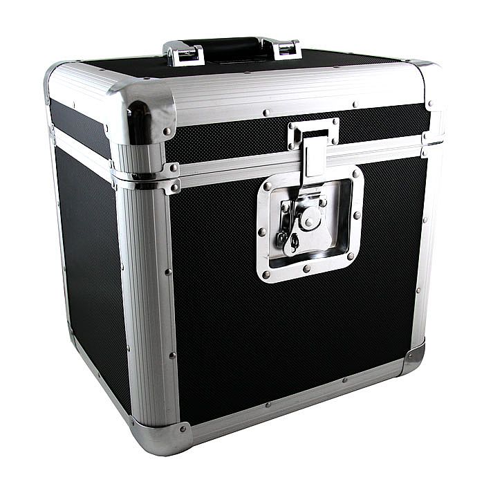 Aluminium 12" Record Box/Flight Case With Lift Off Lid (black)