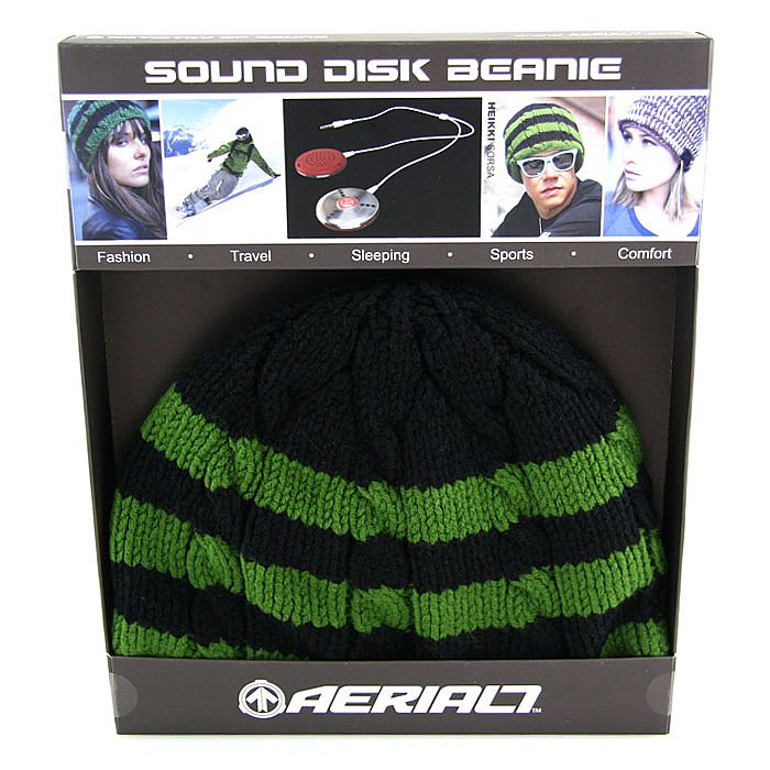 AERIAL7 - Aerial7 Sound Disk Beanie (black/green knit)
